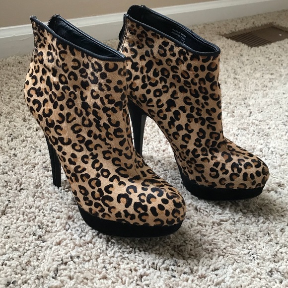 Aldo Shoes - Aldo Calf Hair Cheetah Print Booties.